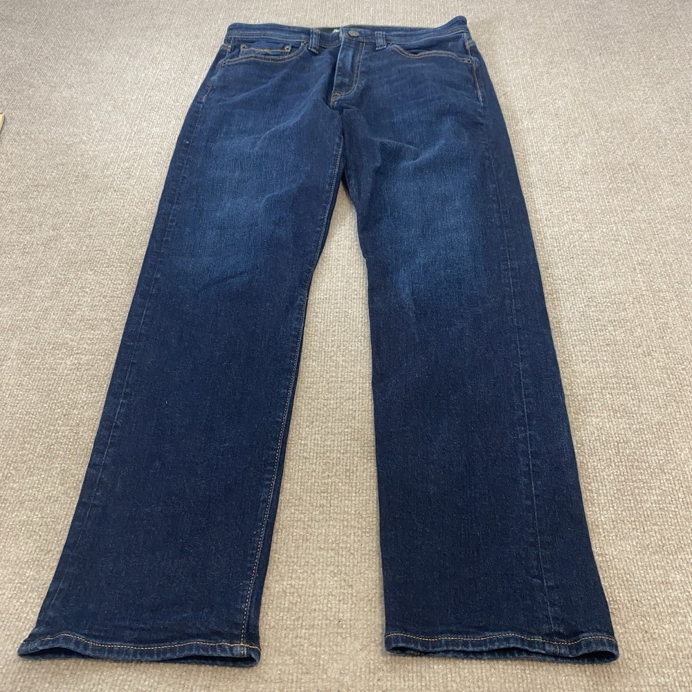 Revtown Decade Denim Jeans Mens 32x32 Blue Dark Wash Straight Stretch Denim
